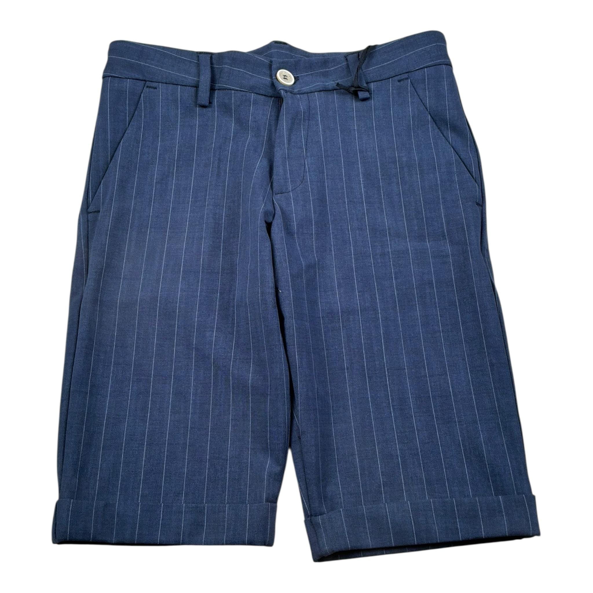 Emanuel Pris Bermuda In Denim Tinta Unita con Girovita Regolabile per Bambino EBM5113R BLU EMANUEL PRIS 