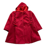 AZZURRA cappotto tinta unita cn cappuccio Rosso per Neonata 2427 ROSSO AZZURRA 