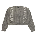 RELISH cardigan tinta unita con stampa Grigio per Bambina RGA2402114002 GRIGIO RELISH 