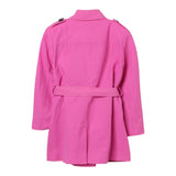Max&amp;Co. Einfarbiger Trenchcoat mit fuchsiafarbenen Knöpfen für Mädchen
