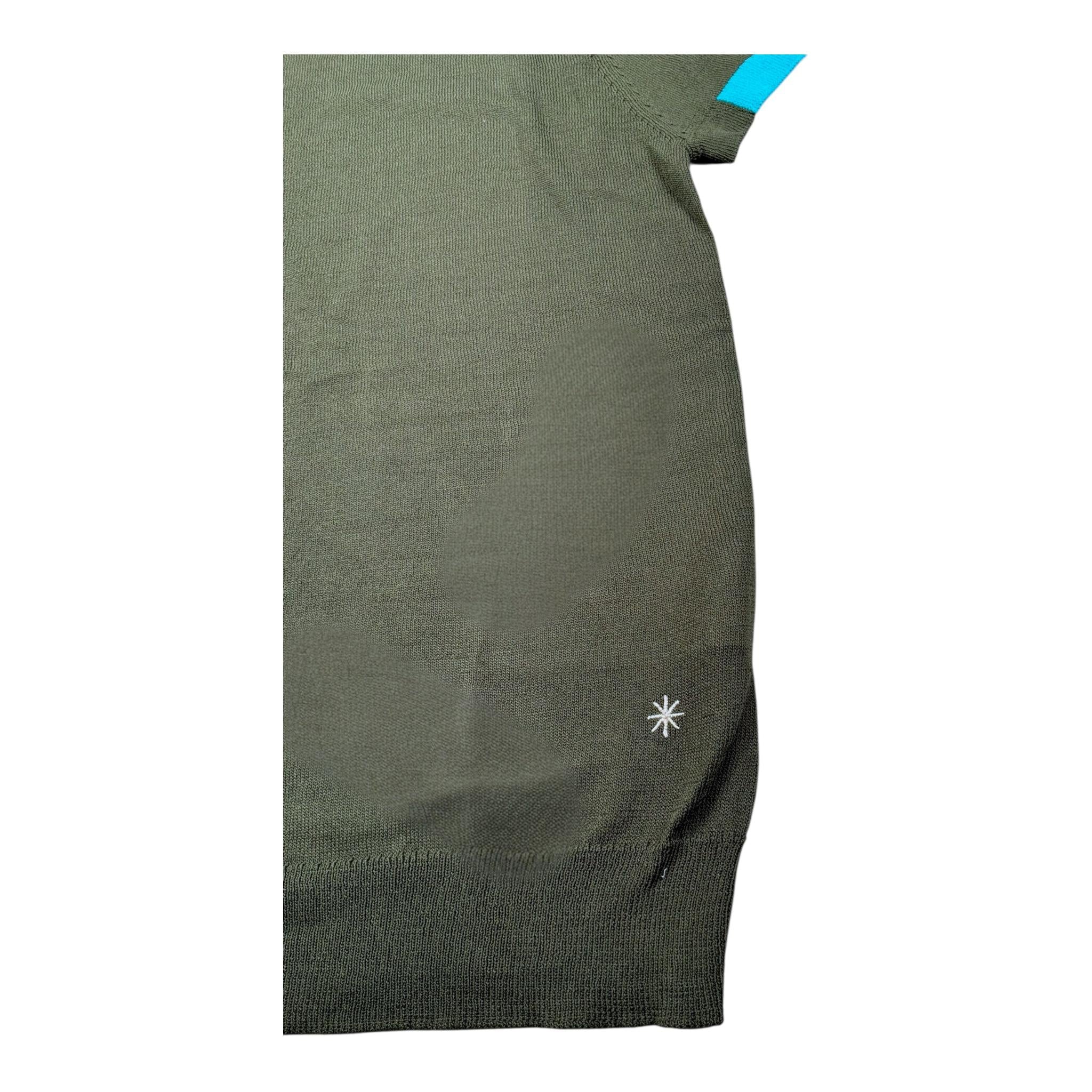 Manuel Ritz T.Shirt Girocollo Tinta Unita con Profili In Contrasto per Neonato MR2996NX VERDE MANUEL RITZ 