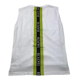 Datch Einfarbiges Tanktop Mit Print Rundhalsausschnitt Weiß Für Jungen