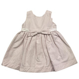 Lalalu‘ Rosa kariertes Kleid mit Armausschnitt für Baby-Mädchen
