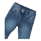 Minibanda Jeans Tinta Unita con Elastico In Vita per Neonata 3B730 BLU MINIBANDA 