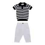 Lalalu' Completo 2 Pezzi Polo-Pantalone per Neonato CTL04P BIANCO/BLU LALALU' 