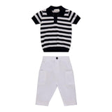 Lalalu' Completo 2 Pezzi Polo-Pantalone per Neonato CTL04P BIANCO/BLU LALALU' 