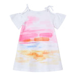 Mayoral Abito Bretelline tinta unita con Stampa Bianco per Bambina 3963 BIANCO MAYORAL 