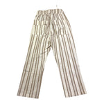 Never Too Pantalone Tinta Unita con Fantasia A Righe per Bambino NT1944R BIANCO NEVER TOO 