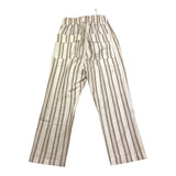 Never Too Pantalone Tinta Unita con Fantasia A Righe per Bambino NT1944R BIANCO NEVER TOO 