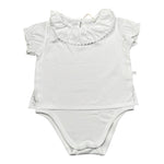 Laranjinha Body Tinta Unita con Colletto per Neonata 92951V5831R66 BIANCO LARANJINHA 
