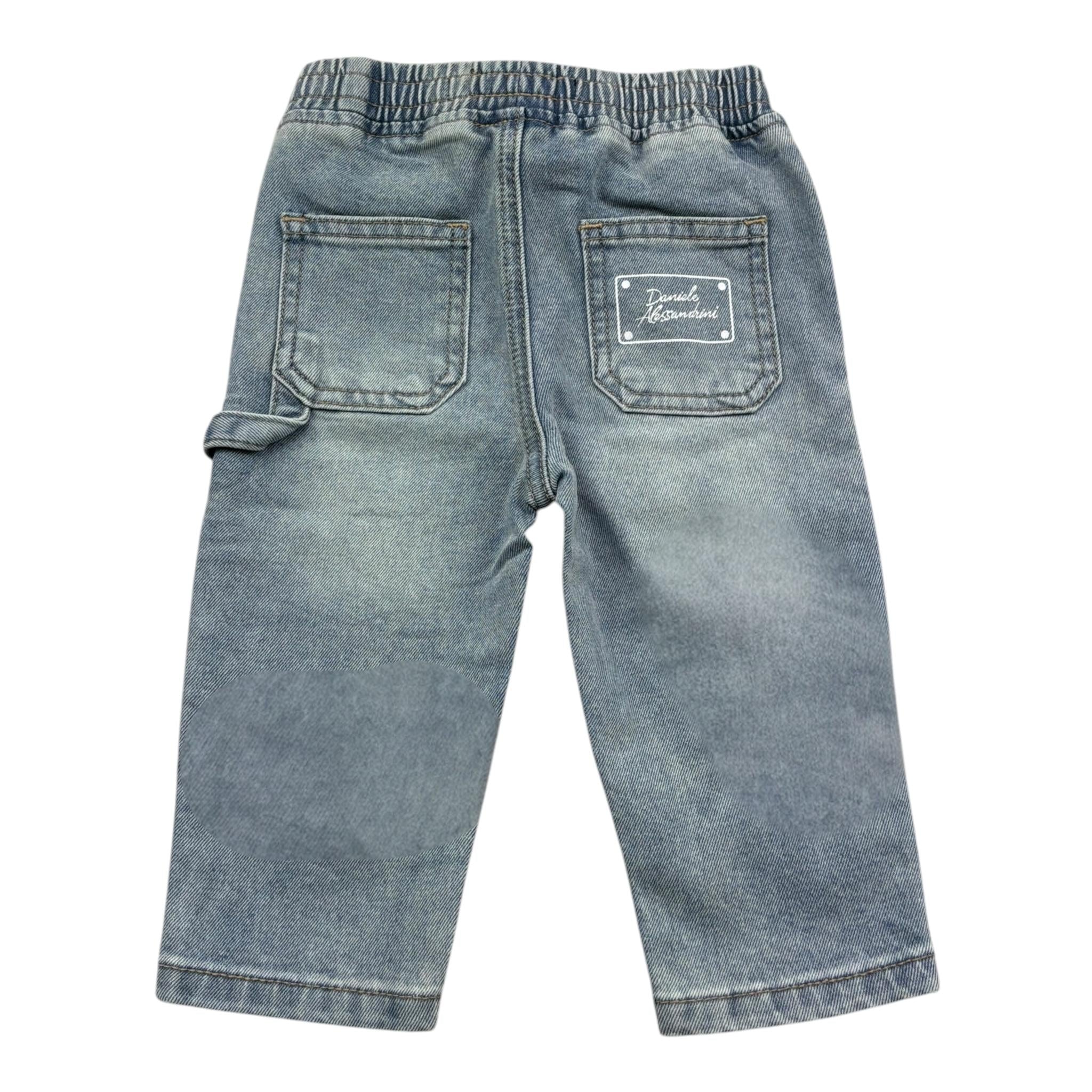Daniele Alessandrini Jeans Tinta Unita con Elastico In Vita per Neonato 1295PD00171 AZZURRO DANIELE ALESSANDRINI 
