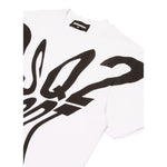 Dsquared2 T-Shirt Girocollo Tinta Unita con Stampa per Bambino DQ2525XX BIANCO DSQUARED2 