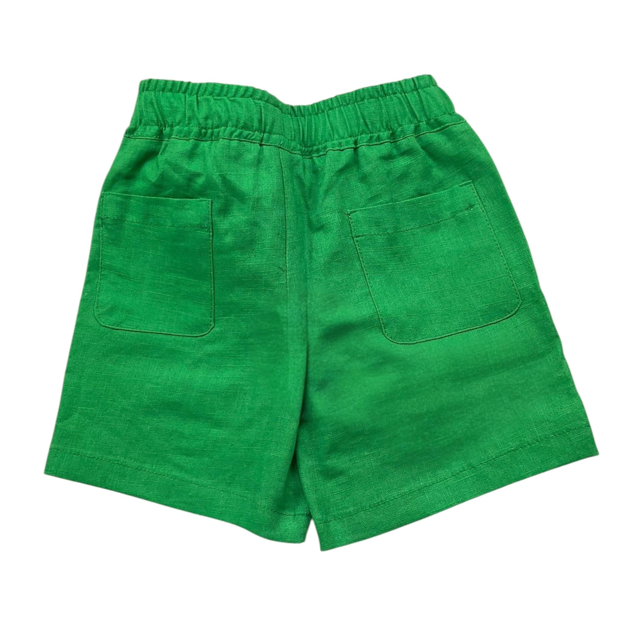 Daniele Alessandrini Bermuda Tinta Unita con Elastico In Vita per Neonato 1296S00225 VERDE DANIELE ALESSANDRINI 