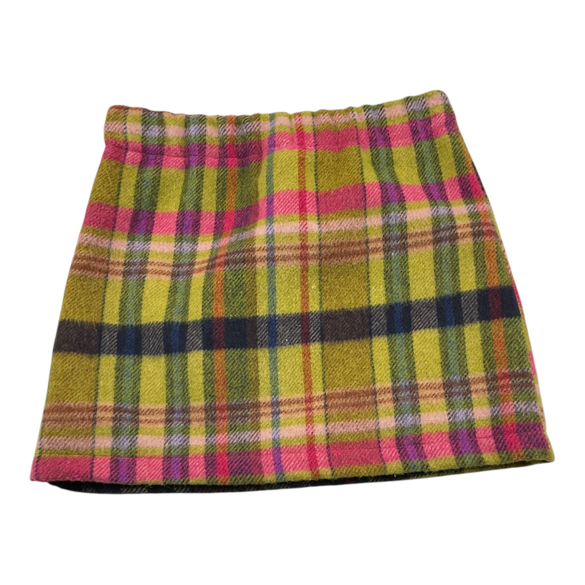 LU LU BY MISS GRANT gonna tinta unita con fantasia a righe Verde per Bambina LL2300 VERDE LU LU BY MISS GRANT 