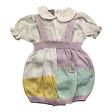 Marlu' 2-teiliges Set Shirt-Strampler Weiß/Flieder für Neugeborene Baby Mädchen