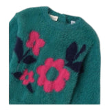 SARABANDA maglia girocllo tinta unita con stampa Verde per Bambina 0A204 VERDE SARABANDA 