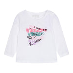 GUESS shirt girocollo tinta unita con stampa Bianco per Neonata A4RI00K6YW4 BIANCO GUESS 