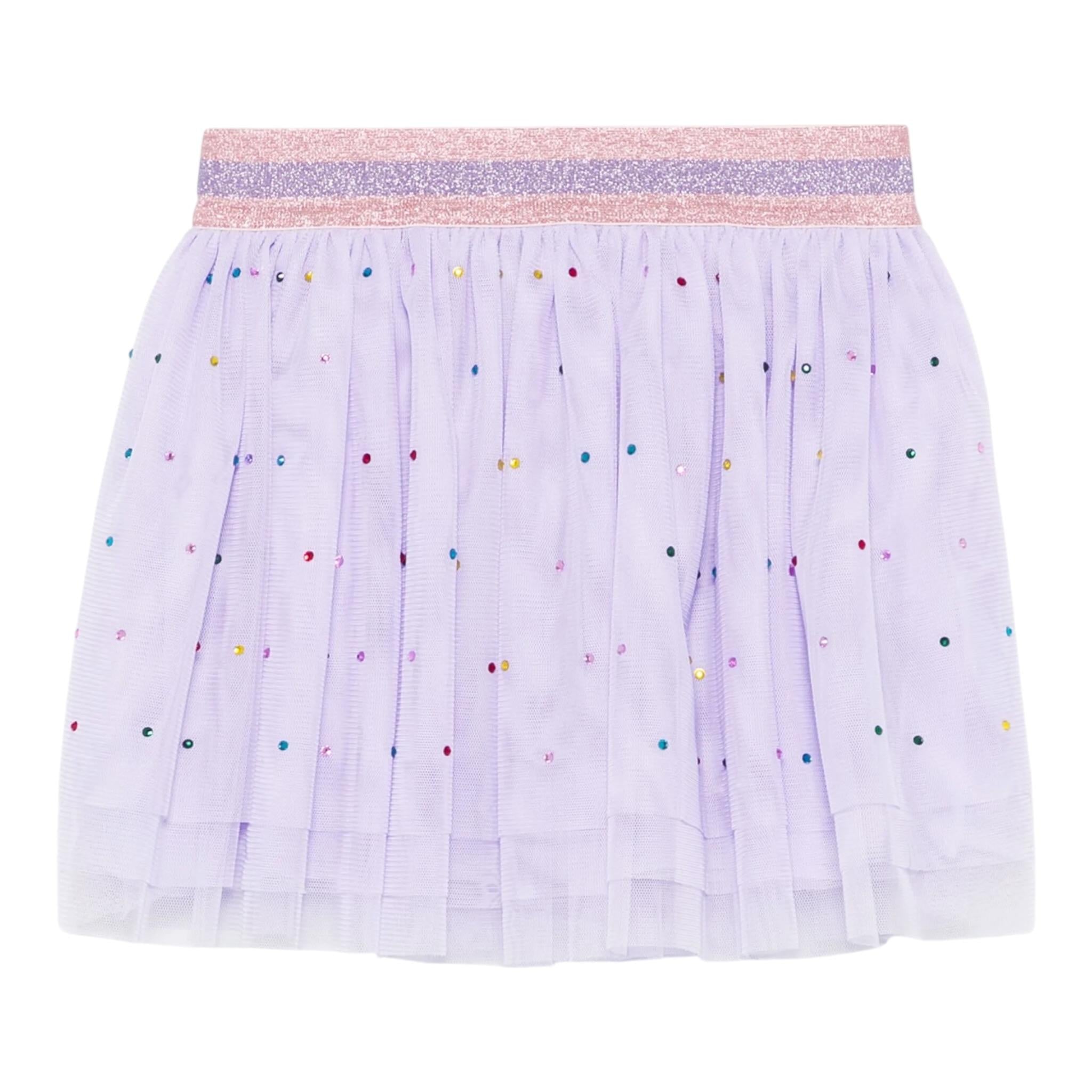 Stella Mccartney Gonna In Tulle Tinta Unita con Brillantini per Neonata TW7B21N LILLA STELLA McCARTNEY 