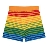 N°21 Mehrfarbige Strickshorts mit Fantasie-Print für Mädchen