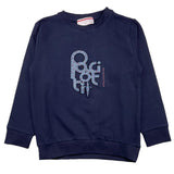 Cesare Paciotti – Einfarbiges Sweatshirt mit Rundhalsausschnitt und blauem Logo-Print für Neugeborene