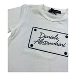 Daniele Alessandrini T-Shirt Girocollo Tinta Unita con Stampa per Neonato 1296M00179 PANNA DANIELE ALESSANDRINI 