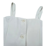 Manila Grace Top Tinta Unita Bretelline per Bambina MG2753 PANNA MANILA GRACE 