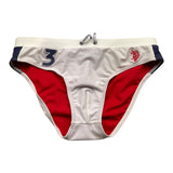 US Polo Assn Jungen Einfarbiger Weißer Badeanzug
