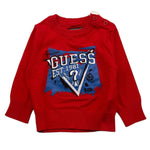 GUESS maglia girocollo tinta unita con stampa Rosso per Neonato N4YR03Z2VV0XX ROSSO GUESS 