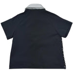 John Richmond Polo Mezza Manica Tinta Unita Paillettata per Bambina RGP26041PO NERO JOHN RICHMOND 