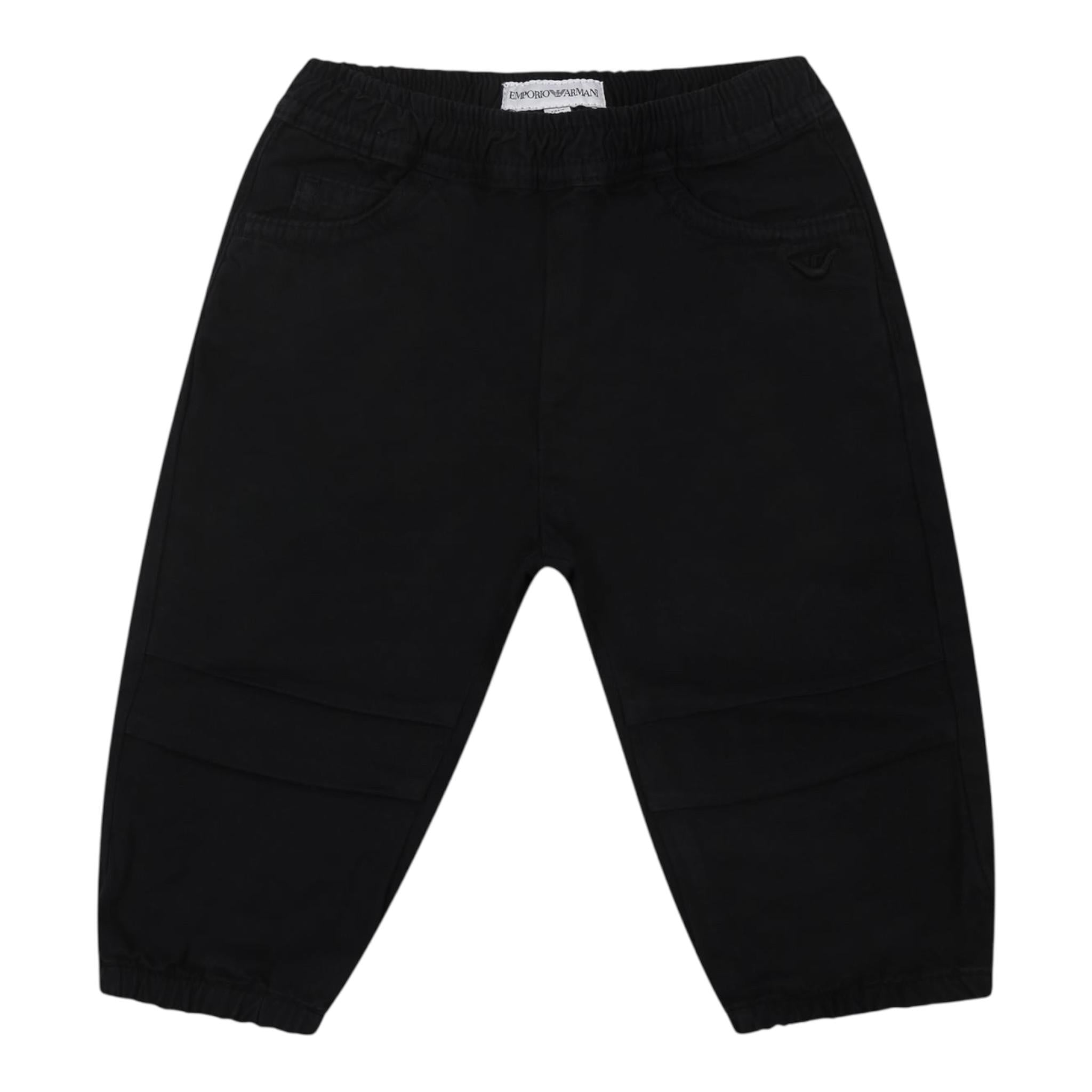 EMPORIO ARMANI pantalone tinta unita con elastico in vita Blu per Neonato 6DHJJ8 BLU EMPORIO ARMANI 