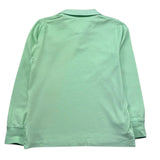 Saint Barth Polo Manica Lunga Tinta Unita con Logo per Bambino PIQUET VERDE SAINT BARTH 