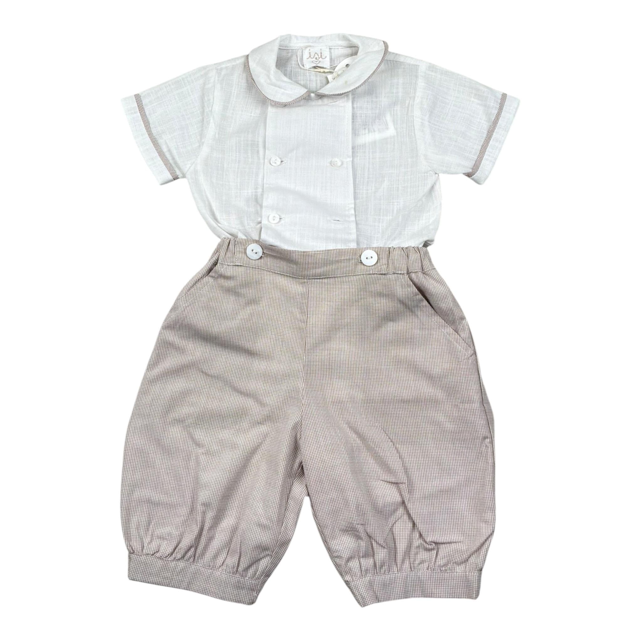 Malvi & Co Completo 2 Pezzi Camicia-Bermuda Bianco per Neonato S23I127STQS BIANCO MALVI & CO 