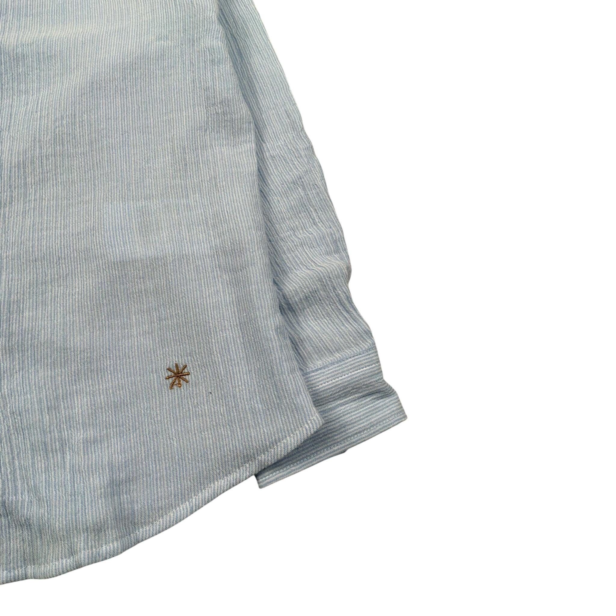 Manuel Ritz Camicia Manica Lunga tinta unita Collo Coreano Azzurro per Bambino MR3101JX AZZURRO MANUEL RITZ 
