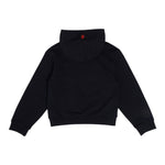 Marcelo Burlon Felpa tinta unita con Cappuccio E Stampa Nero per Bambino CBBB001F23FLE NERO MARCELO BURLON 