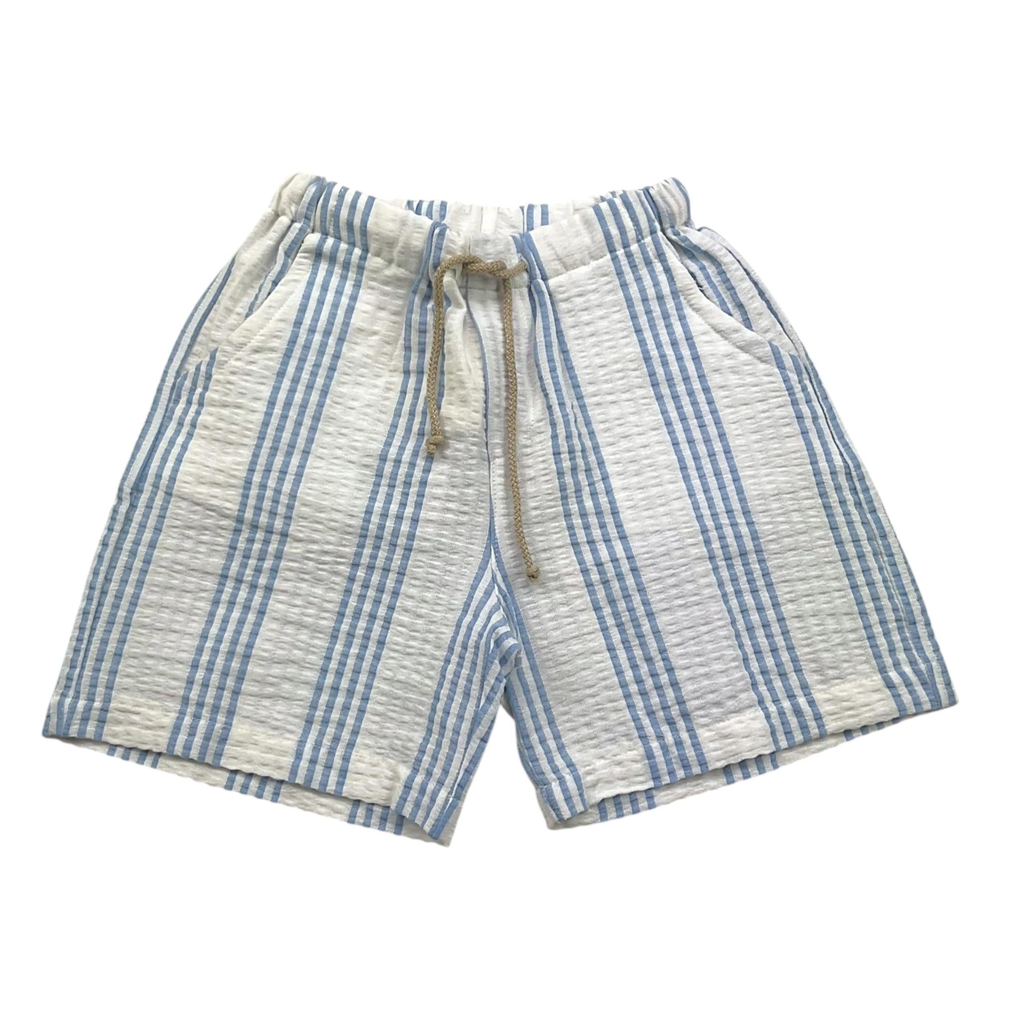 Babe & Tess Bermuda Tinta Unita con Fantasia A Righe per Bambino 24518022 BIANCO BABE & TESS 