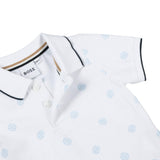Boss Polo Mezza Manica Tinta Unita per Neonato J52099 BIANCO BOSS 