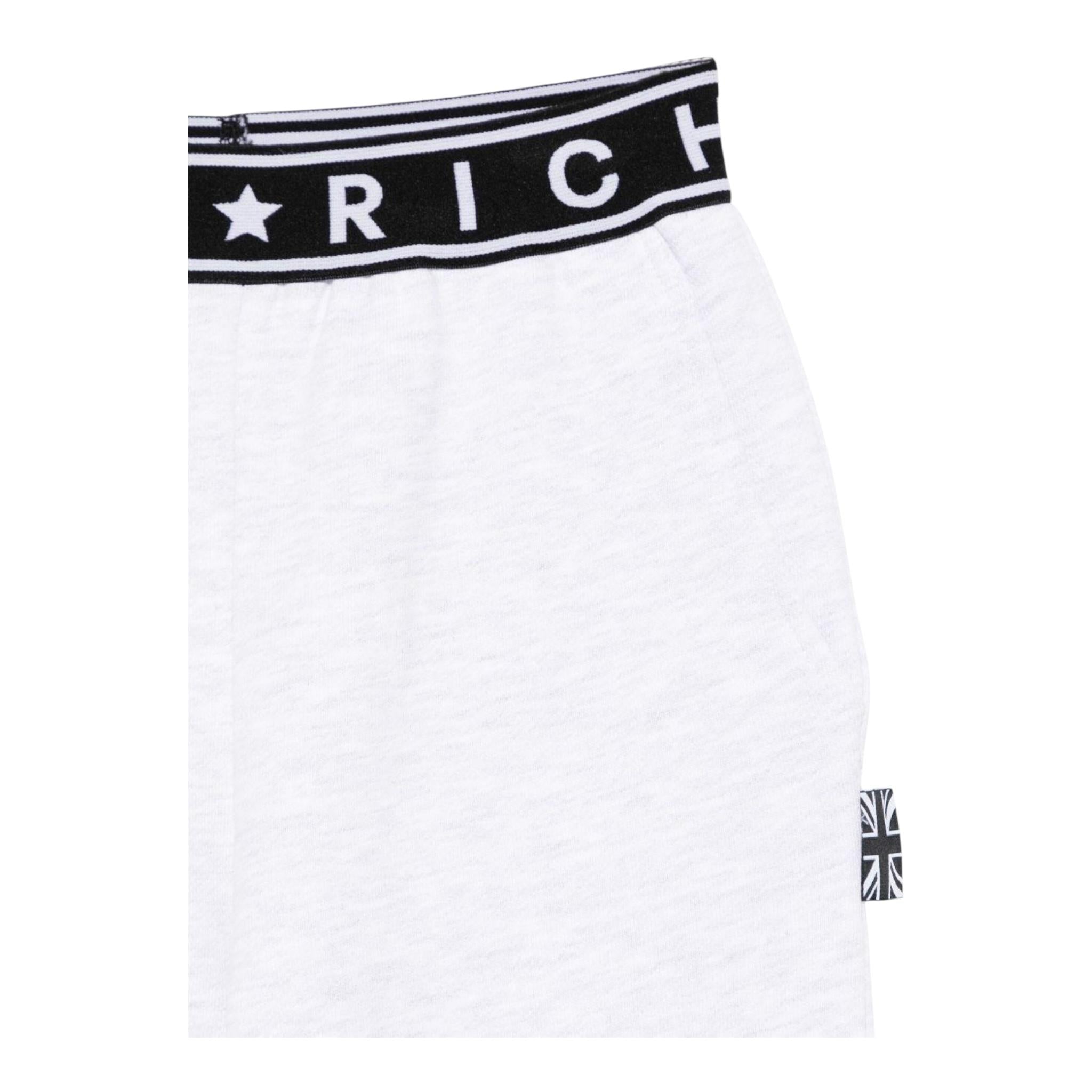 John Richmond Pantalone In Tuta Tinta Unita con Elastico Logato per Bambina RGP25110PA GRIGIO JOHN RICHMOND 