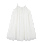 Billieblush Abito Tinta Unita A Bretelline con Tulle per Bambina U21131 BIANCO BillIEBLUSH 