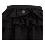 Dou Dou Gonna Tinta Unita con Balze E Elastico In Vita per Bambina DW7A61 NERO DOU DOU 