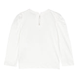 MONNALISA shirt tinta unita cn fiore Bianco per Neonata 37D609N BIANCO MONNALISA 
