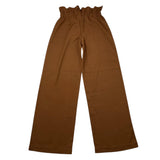 MARIUCCIA pantalone tinta unita modello palazzo Marrone per Bambina MBFW23P238 MARRONE MARIUCCIA 