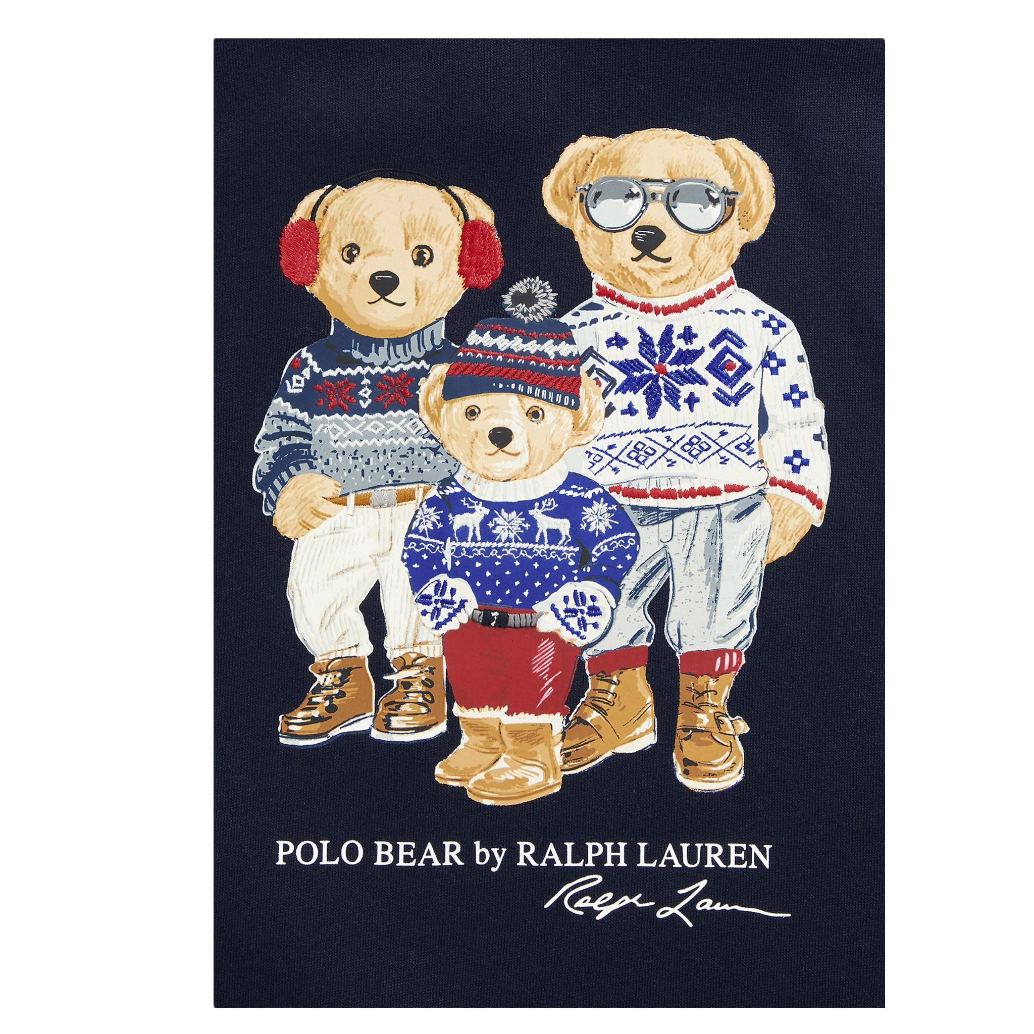 RALPH LAUREN felpa chiusa con cappuccio tinta unita con stampa Blu per Bambino 323953042001 BLU RALPH LAUREN 