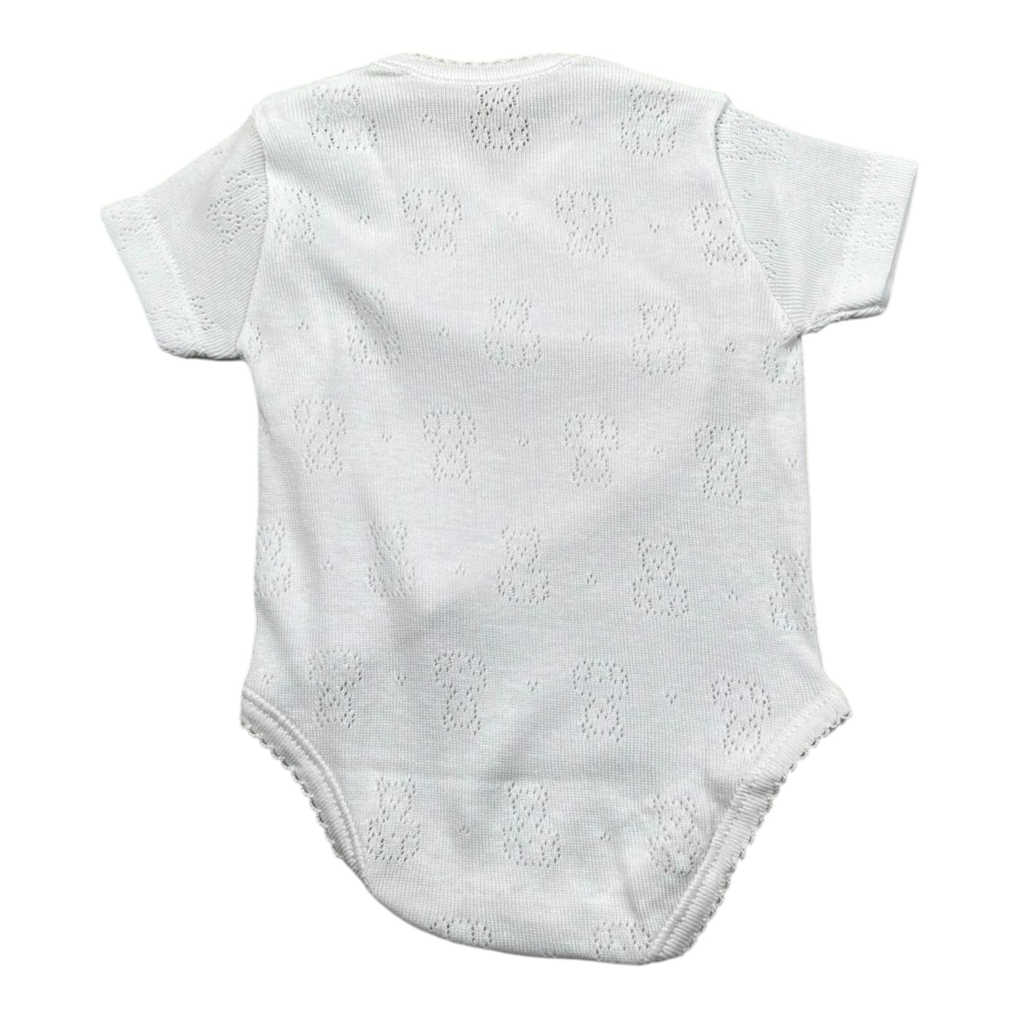 Calamaro Body Tinta Unita Traforato per Neonata OEOE BIANCO CALAMARO 