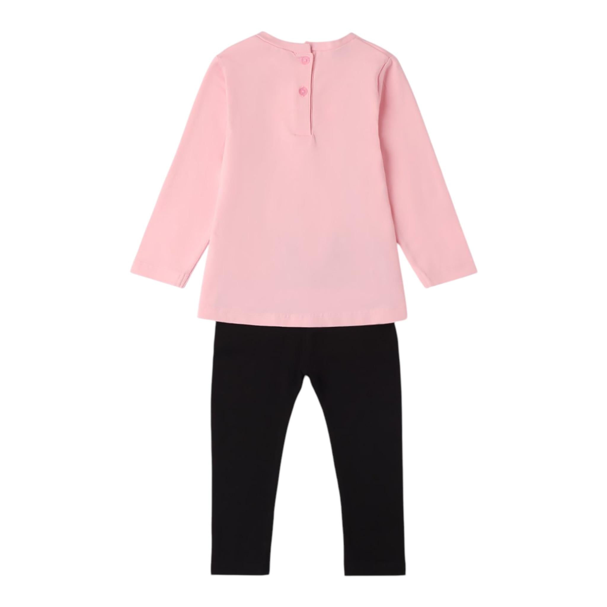 SARABANDA completo 2pz shirt-leggins bicolore Bianco/rosa per Bambina A337J BIANCO/ROSA SARABANDA 