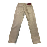 Nupkeet Einfarbige Hose mit verstellbarer Taille Beige für Jungen
