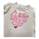 Guess Shirt Girocollo Tinta Unita con Logo per Neonata A5RI01K6YW4 BIANCO GUESS 