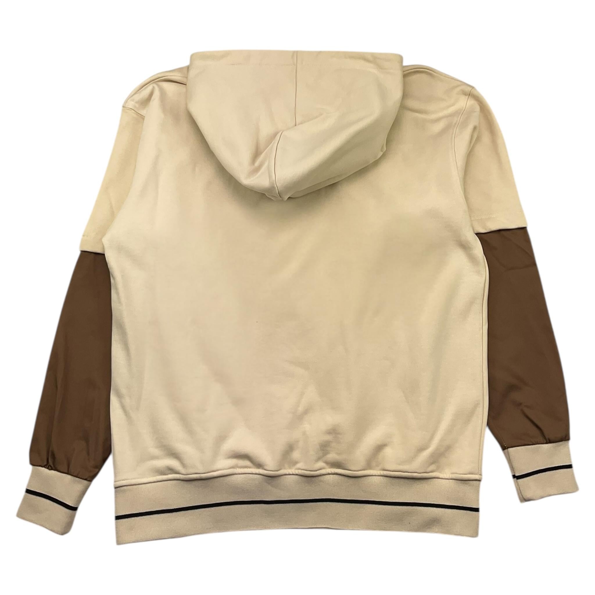 YES LONDON felpa chiusa con cappuccio tinta unita con maniche in contrasto Panna per Bambino JR5063 PANNA YES LONDON 