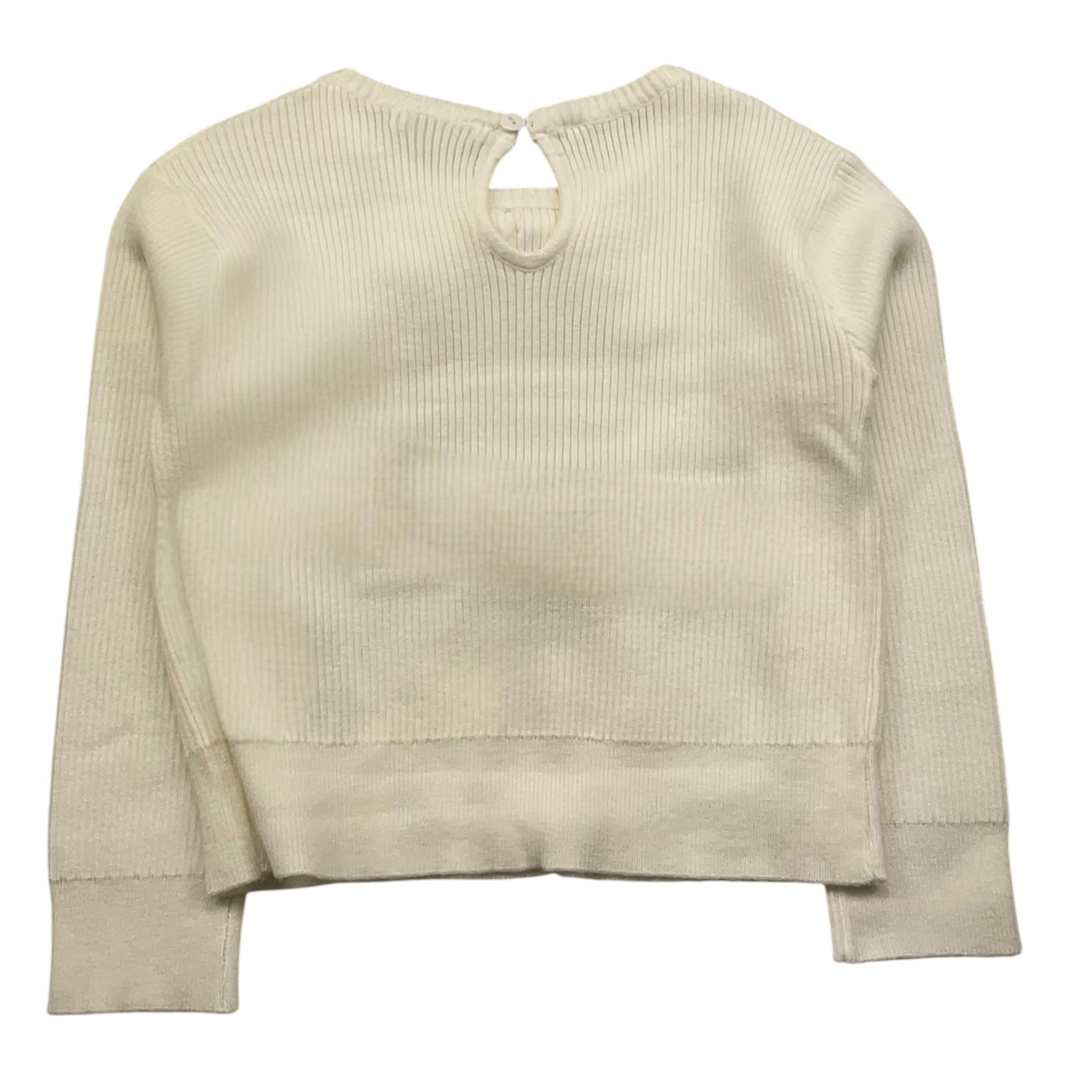 M+E' maglia girocollo tinta unita con fiocchi Panna per Bambina UE1471 PANNA M+E' 