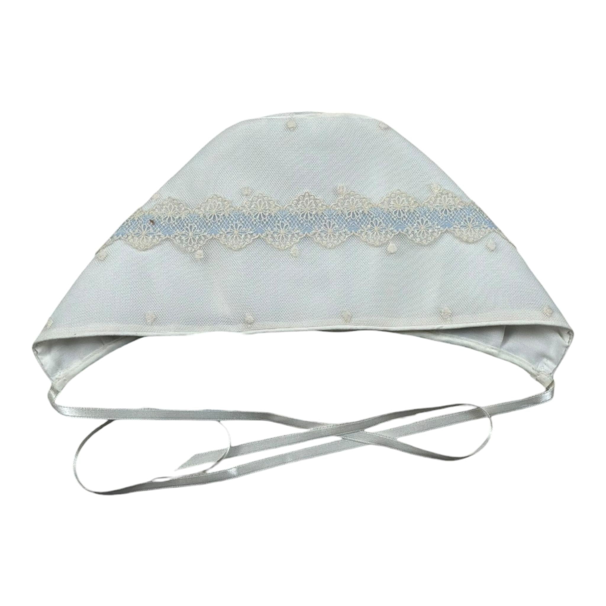 Artesania Infantil Cappello Tinta Unita con Ricami per Neonata 454C PANNA ARTESANIA INFANTIL 