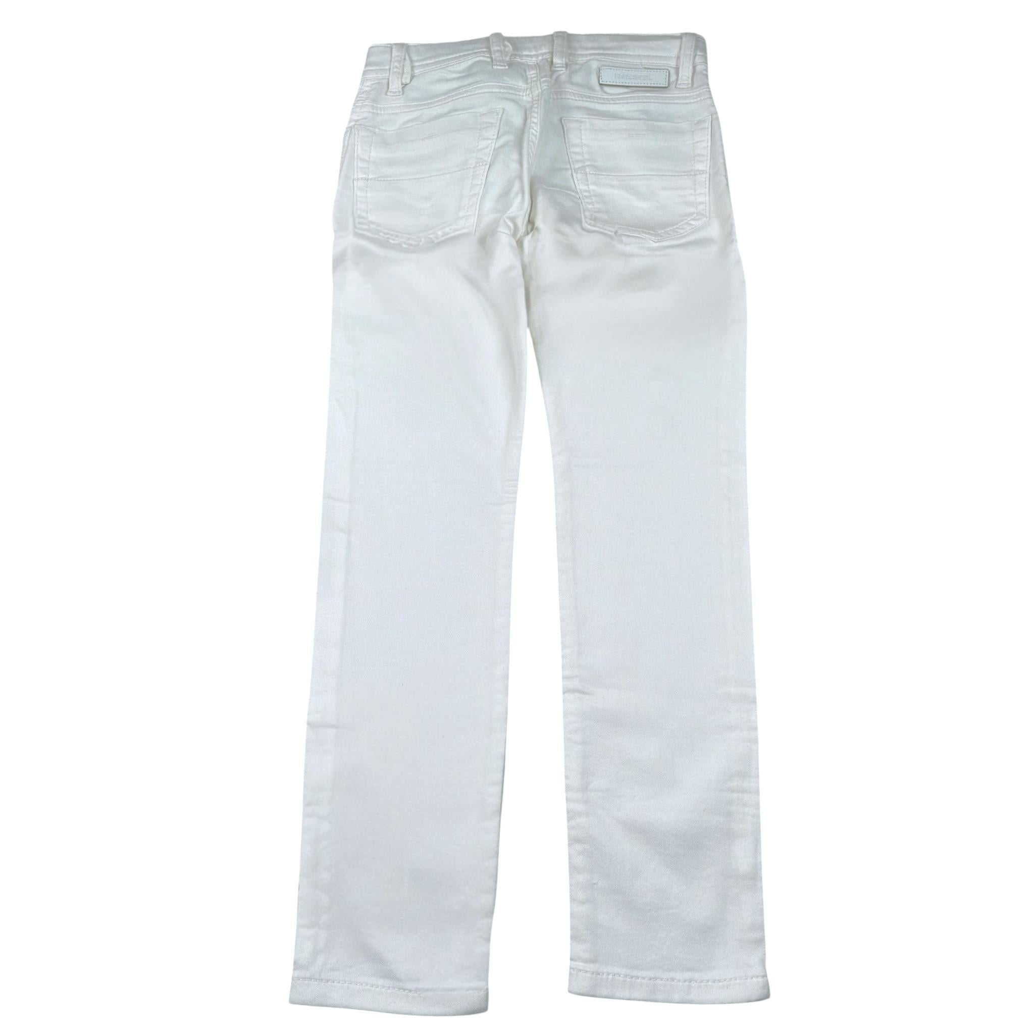 Diesel Jeans Tinta Unita con Girovita Regolabile per Bambino 00J3RS BIANCO DIESEL 